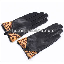 Super tier leopard print mode lederhandschuhe für mädchen